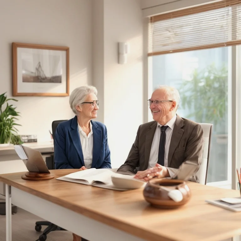 Illustration of legal consultation for retirement planning